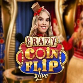 Crazy Coin Flip logo by Evolution at WinnItt Casino